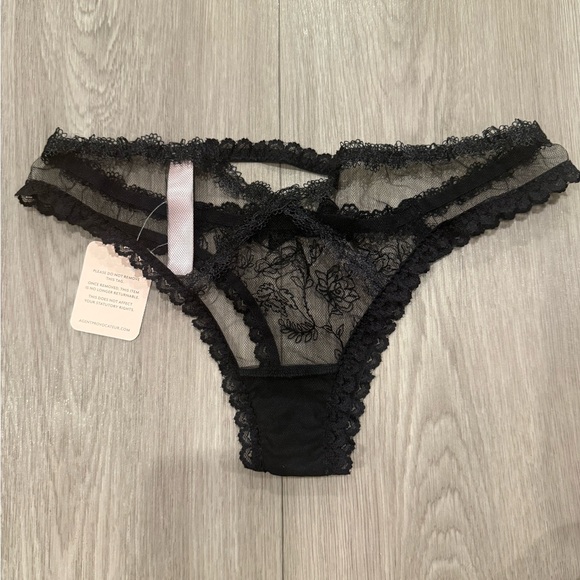 Agent Provocateur Rosa Black Ouvert Brief. Size 2. NWT. - Picture 3 of 5